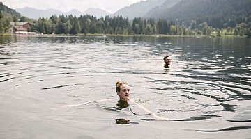swimming in the black lake 