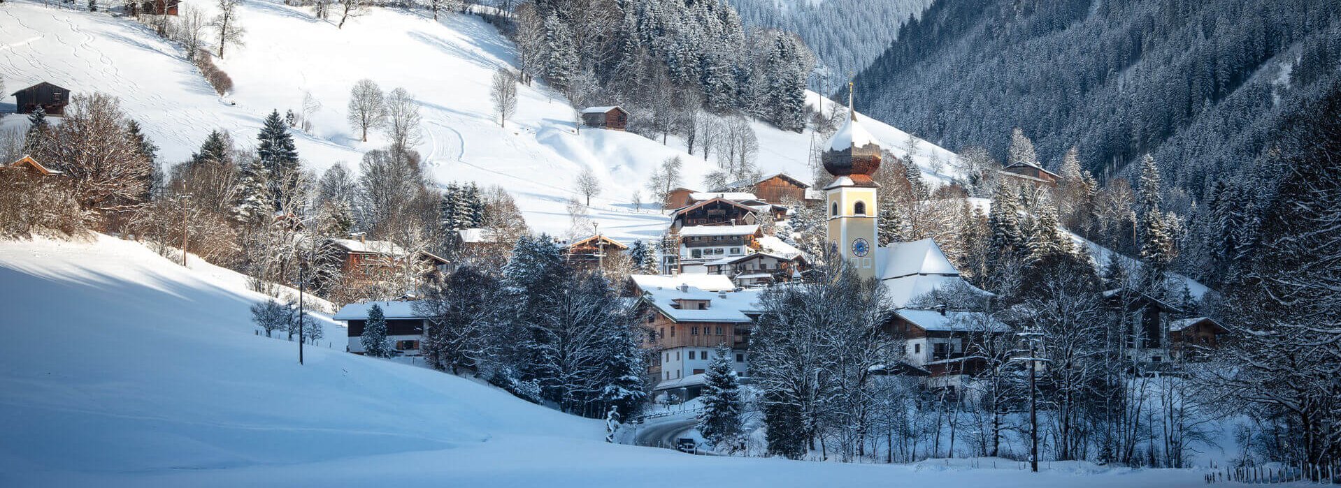 Ortsansicht Aurach Winter