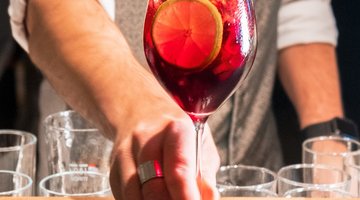 A spritz of berries is served