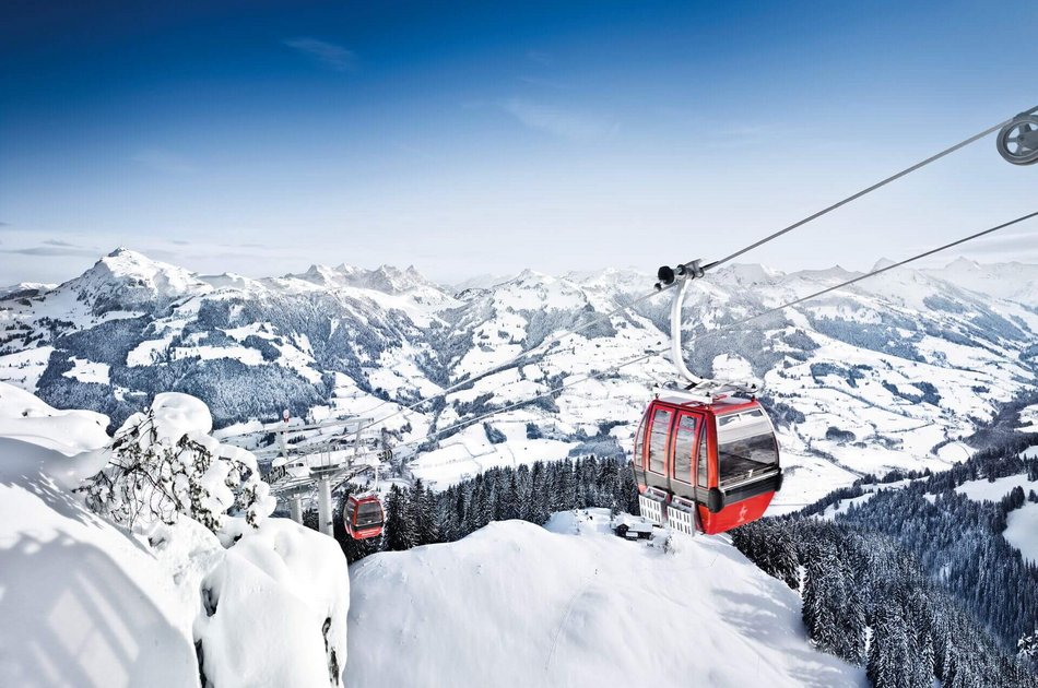 Lift Gondeln im Winter