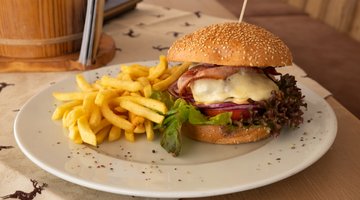 Burger and fries