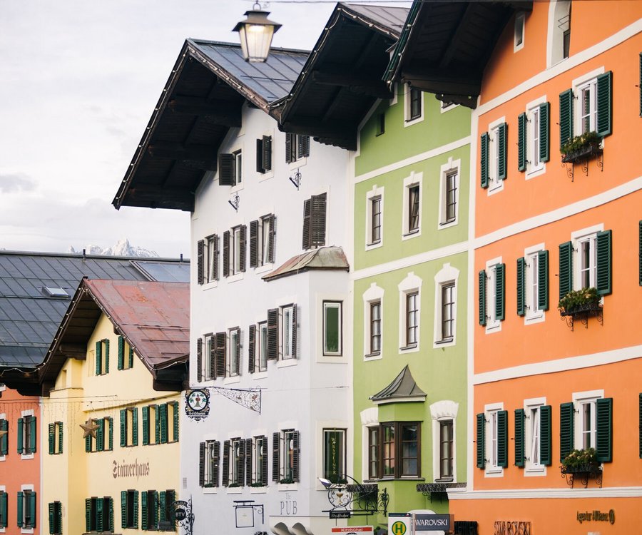 Kitzbühel's colorful houses