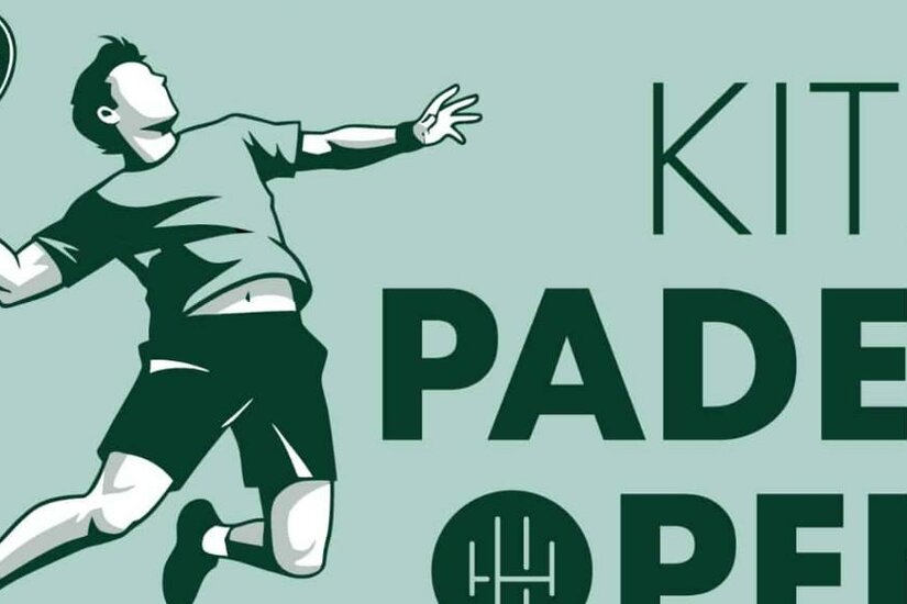 Kitz Padel Open Logo Illustration eines Padel-Spielers beim Schlag neben dem Schriftzug Kitz Padel Open.