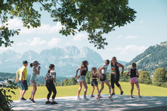 Menschen beim Sport machen