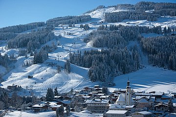 Ortsansicht Jochberg im Winter