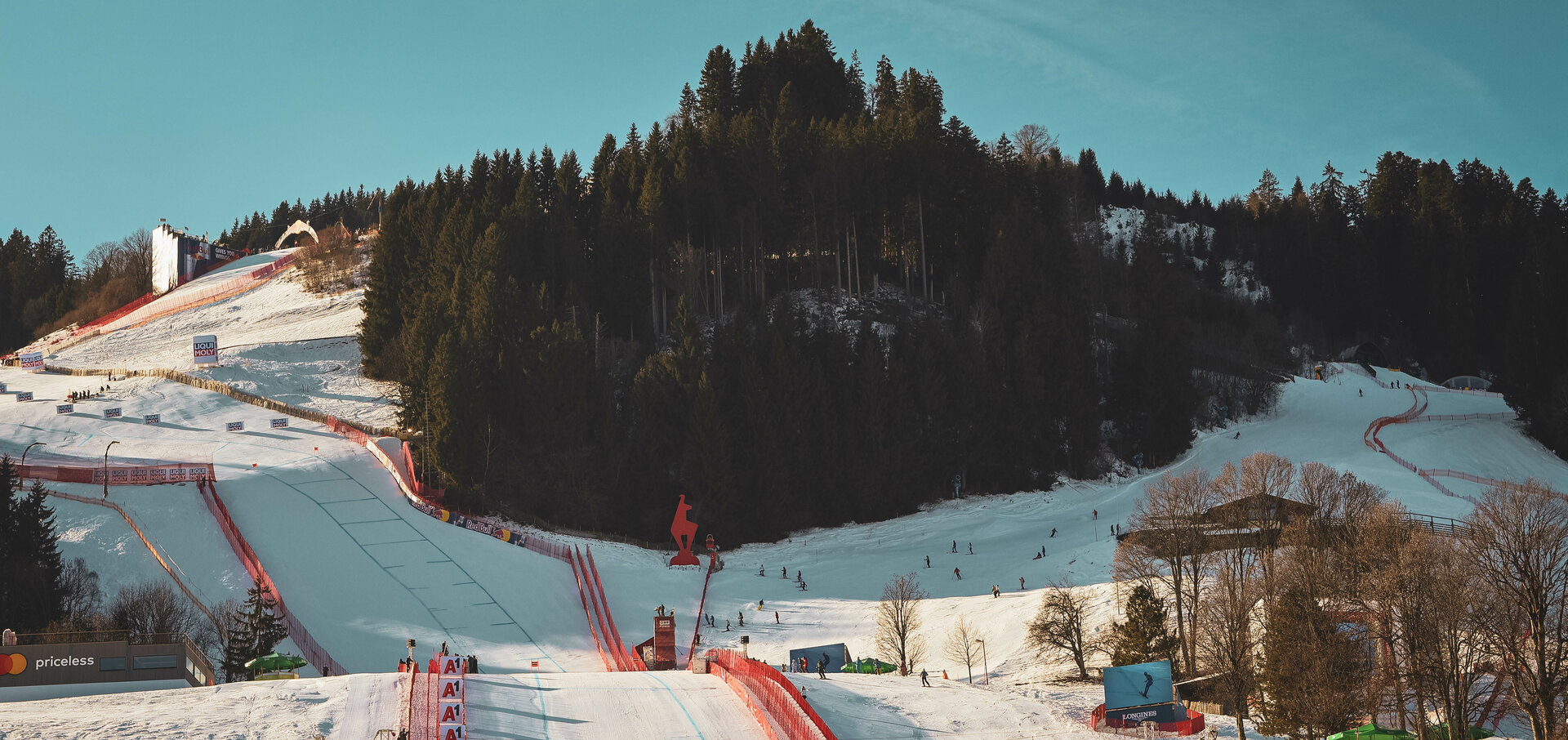 View of the Streif from the finish area
