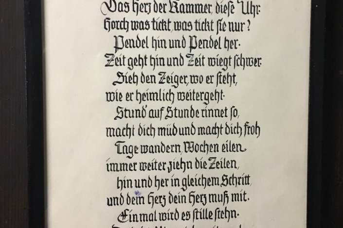 Feder geschriebene Seite