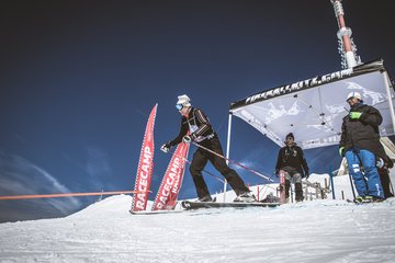 A man skiing