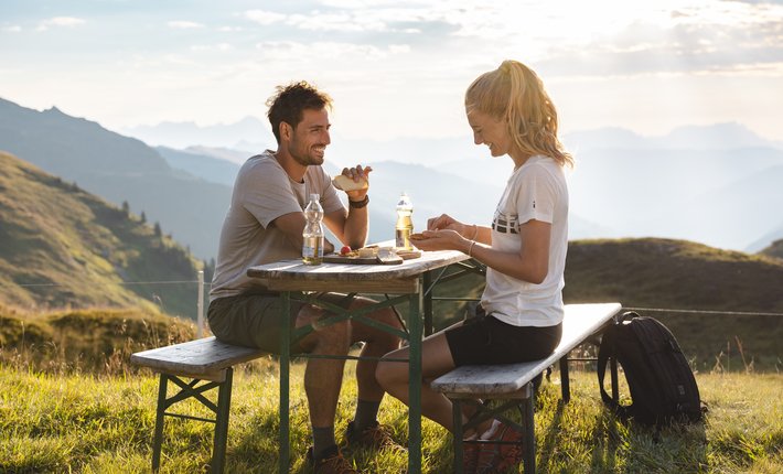 Breakfast in the mountains