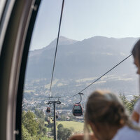 Mountain railway with the family