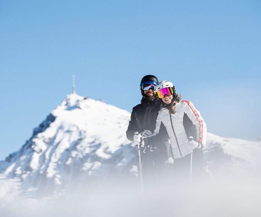 Skifahrer auf der Piste