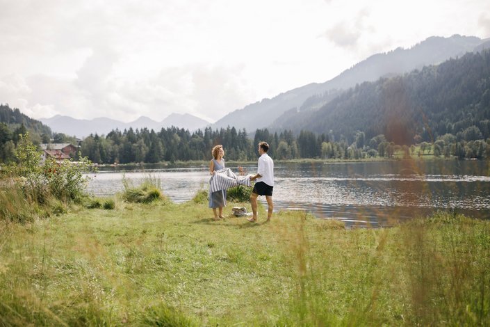 swimming in the black lake 