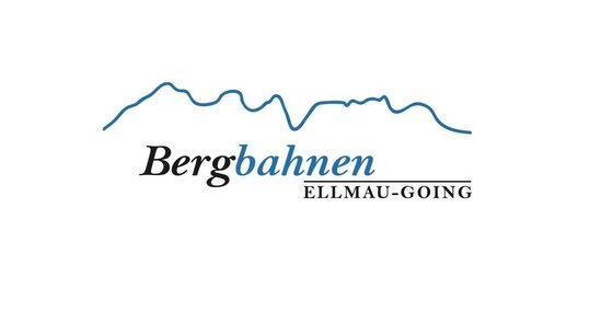 Logo_Bergbahnen Logo der Bergbahnen Ellmau-Going. Es zeigt eine stilisierte Berglinie in Blau.