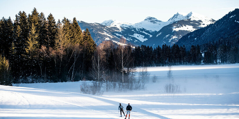 Cross-country skiing at Schwarzsee in Kitzbühel