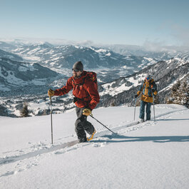 Ski tourers at the Bichlalm