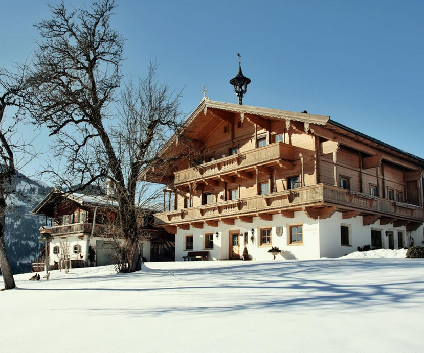 A guesthouse in winter