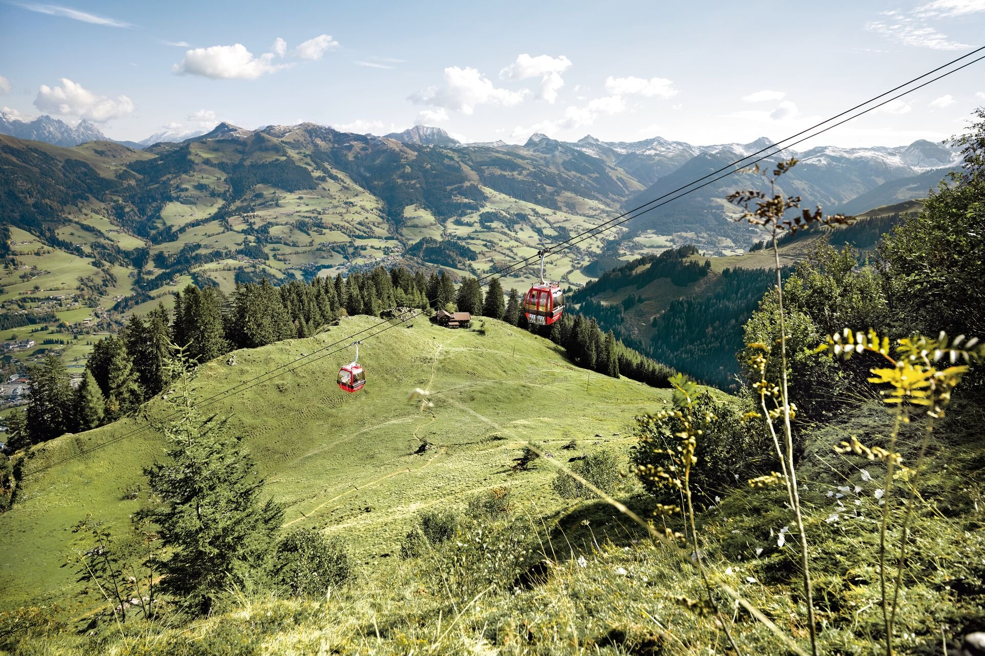 Bergpanorama mit Gondel