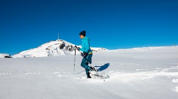 Woman with snowshoes