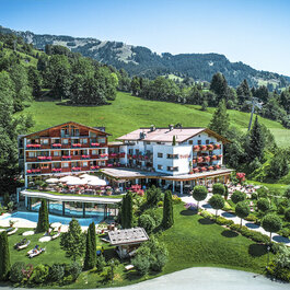 Aerial view of the Bichlhof Sports and Wellness Hotel in Kitzbühel