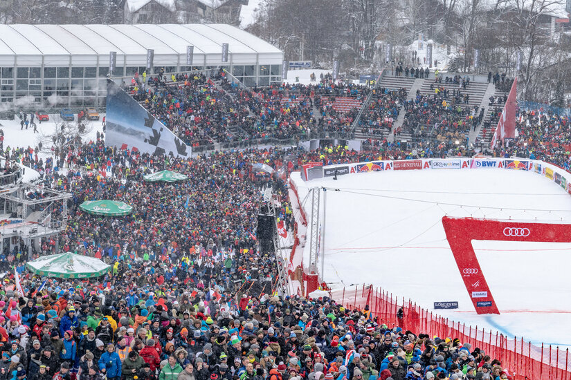 Finish area at the Hahnenkamm Race