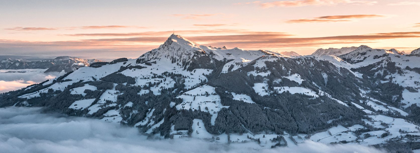 Bergpanorama Winter in Kitzbühel