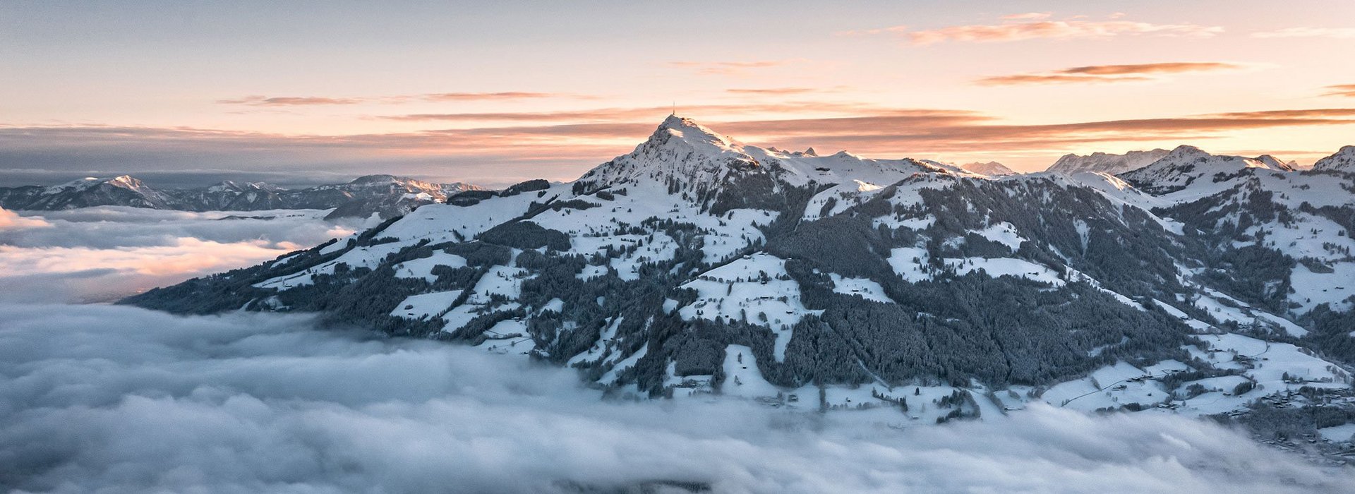 Bergpanorama Winter in Kitzbühel