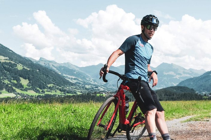 Benni Raich beim Radfahren