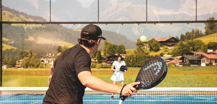 Playing padel in Kitzbühel