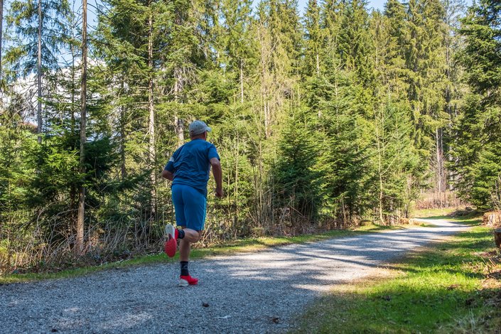 Runner in the forest