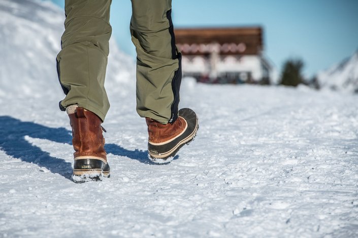 Nahaufnahme Winterwandern