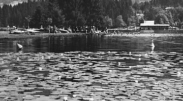 Schwarz Weiß Bild - See