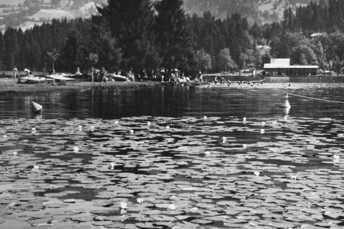 Schwarz Weiß Bild - See