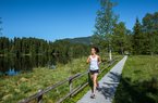 running on the black lake in Kitzbühel 