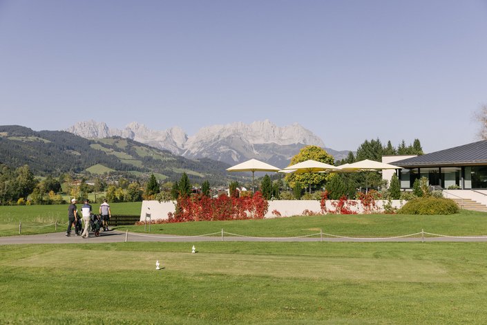 Clubhaus und Restaurant am Golfplatz Kitzbühel-Schwarzsee-Reith