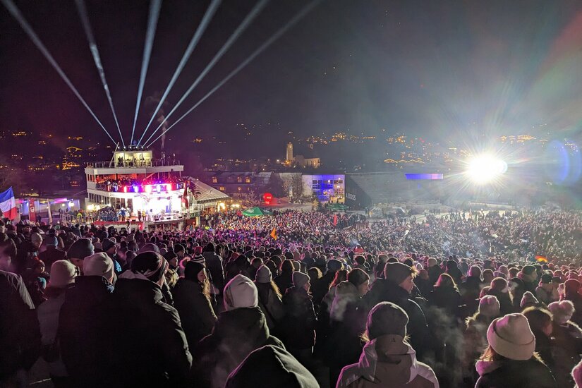 Awards ceremony at the Hahnenkamm Race