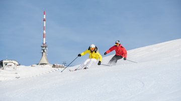 Zwei Skifahrer