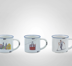 Hand-painted espresso cups