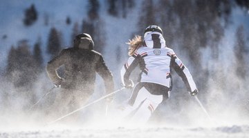 Two skiers