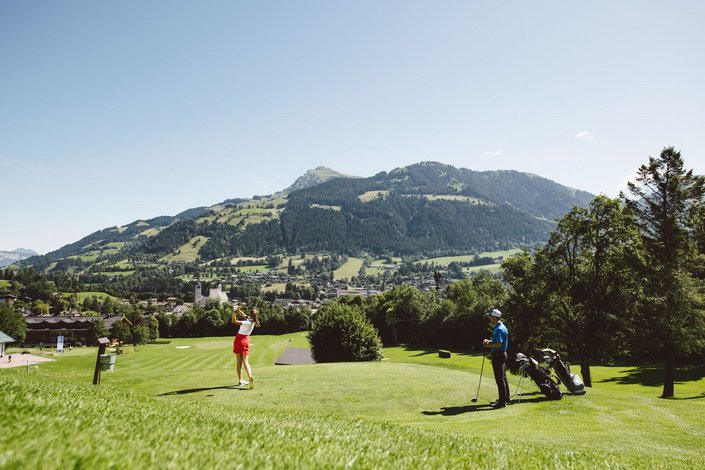 Golfer am Golplatz Red Bull Golf am Rasmushof