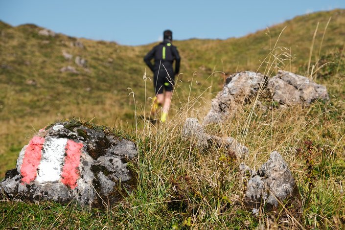 Stein mit Markierung