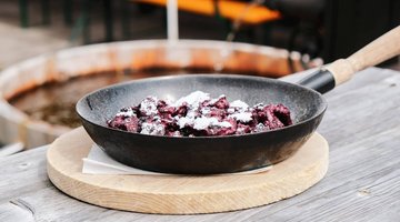 Moosbeere Schmarrn auf der Bruggeralm