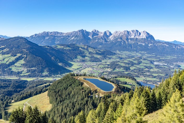 Landscape of Hahnenkamm in autumn