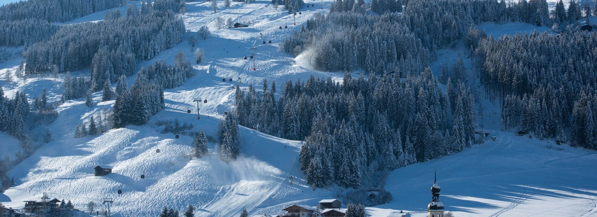 Ortsansicht Jochberg im Winter