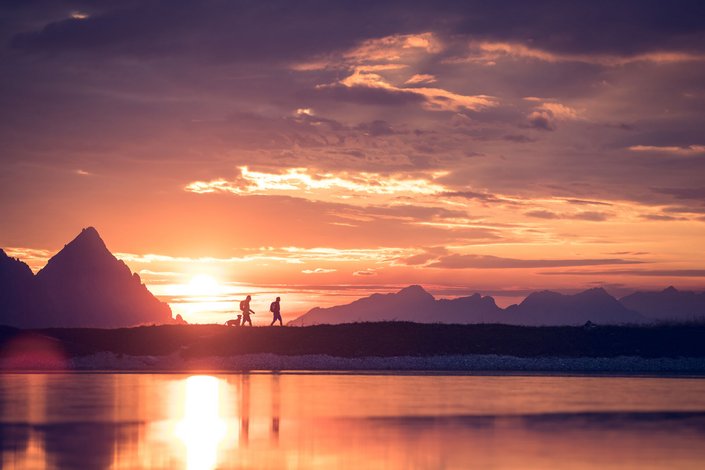 Wanderpanorama Sonnenuntergang