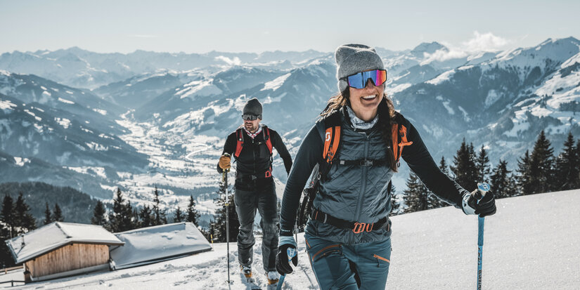 Ski tourers at the Bichlalm