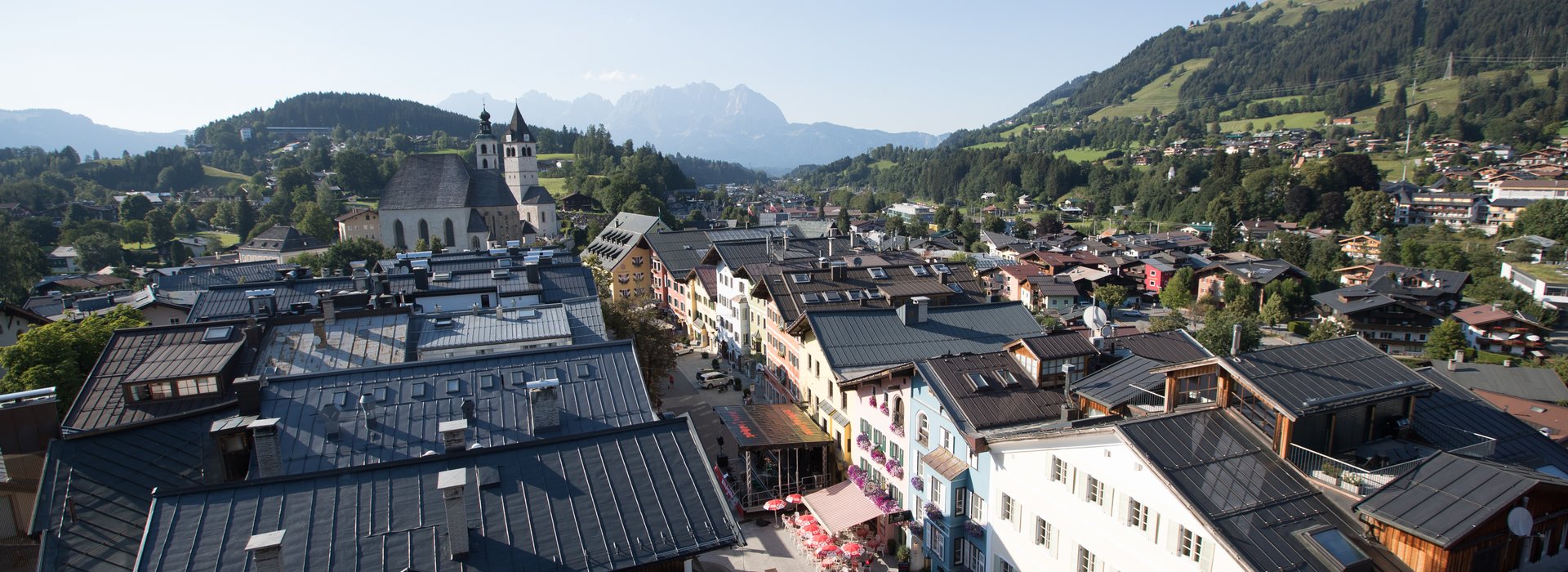 Panorama von der Kitzbüheler Innenstadt  