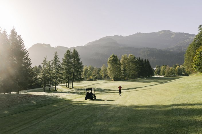 Golfer am Golfplatz Kitzbühel-Schwarzsee-Reith