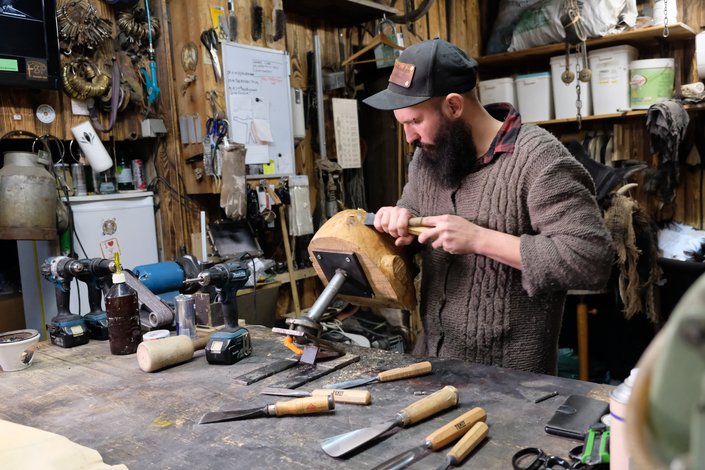 Christoph Rieser bei der Arbeit