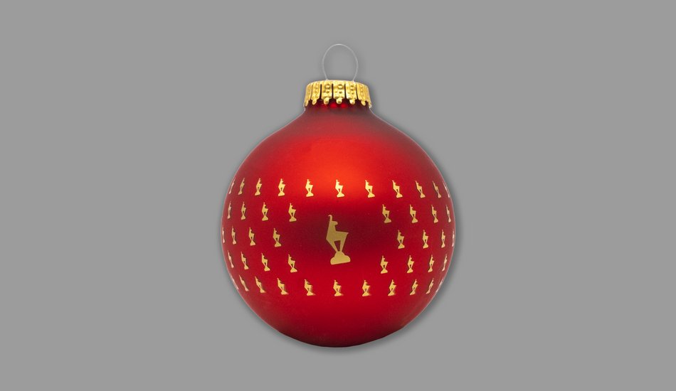 Rote Weihnachtsbaumkugel