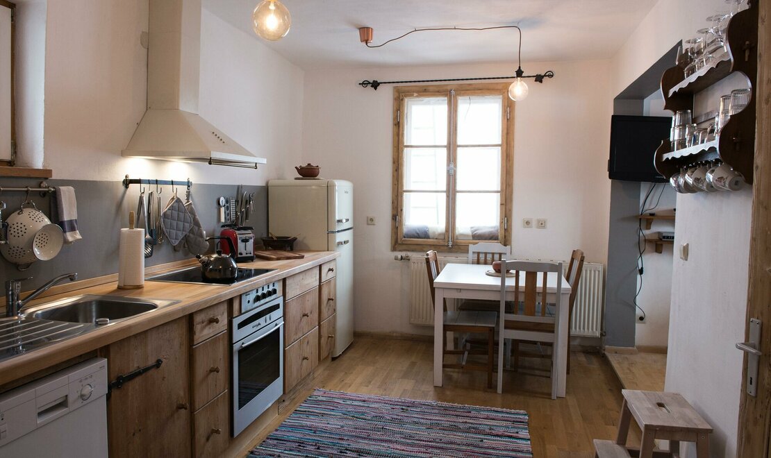 Kitzbühel Retro Apartment Küche Wohnraum